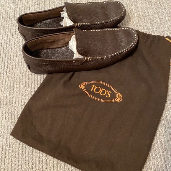 TODS Brown Leather Loafers size 8.5 (EU 41)